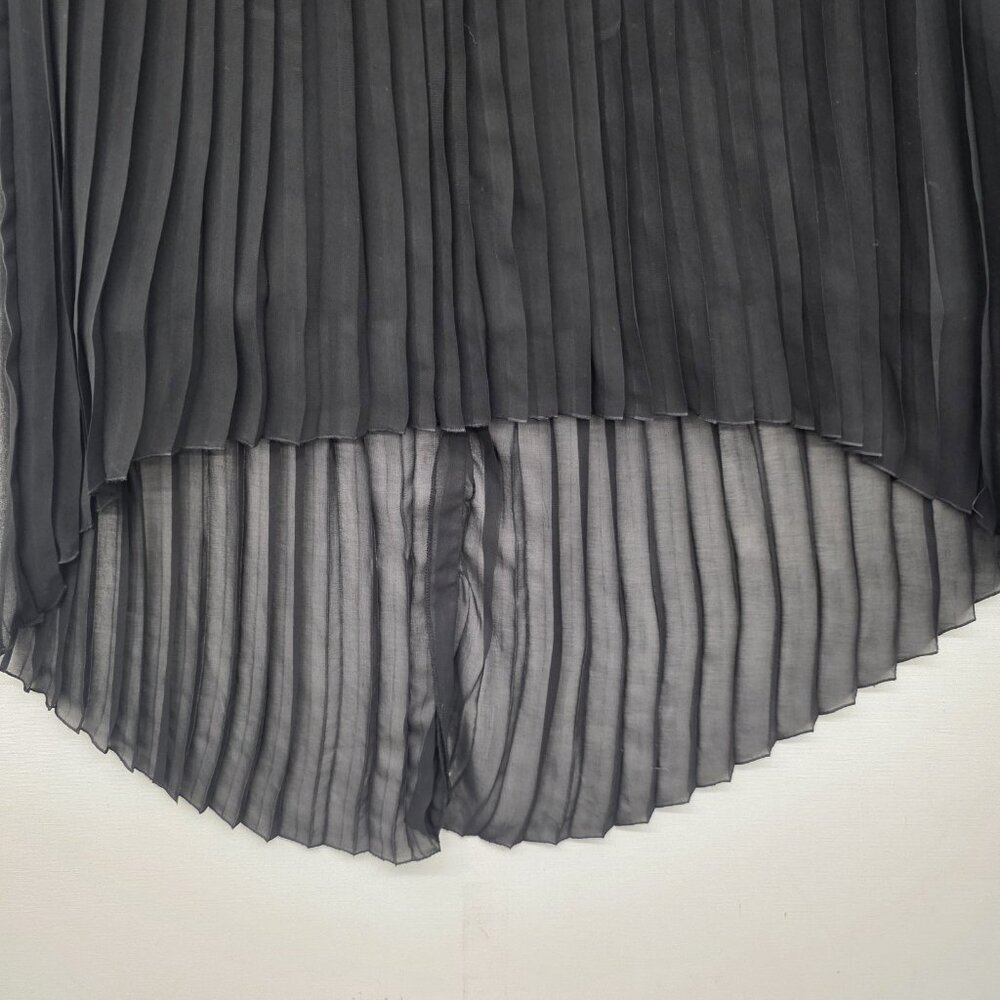 Lavender Brown Black Shear Hi-low Pleated Skirt Women's Size Small - Picture 3 of 11